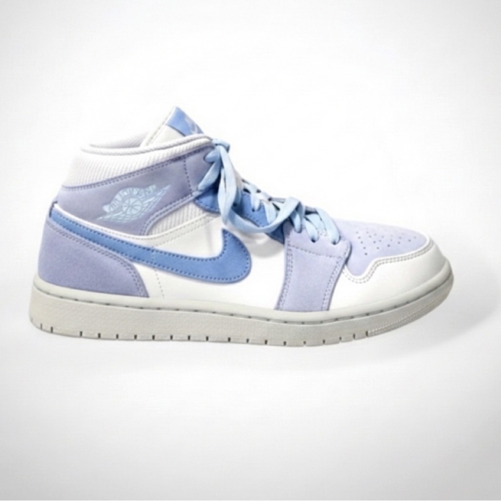 Nike Air Jordan 1 Mid SE Sail Light Blue Mixed Textures DA4666-100 Size 7.5 - Picture 4 of 10
